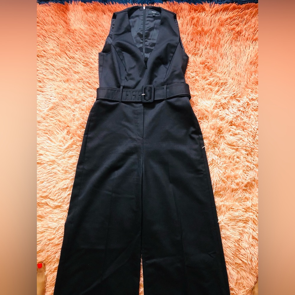 Theory Woman Anieksa Crepe Jumpsuit Black . Size 8 - Picture 7 of 10